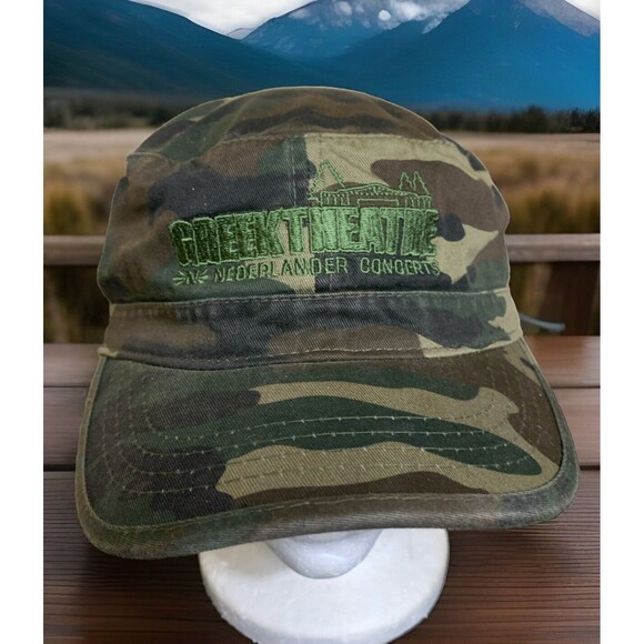 Rare GREEKTHEATRE Nederlander Concerts Camo Hat Magic Headwear - Picture 1 of 7